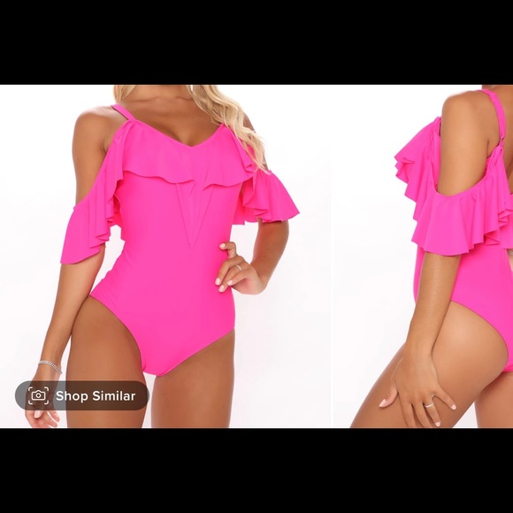 Hot pink swimsuit from fashion nova size small - Picture 4 of 4